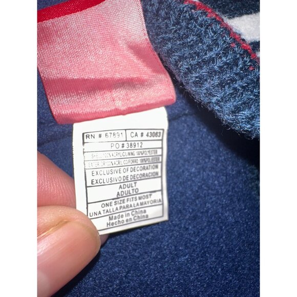 Team USA Olympic Knit Snowflake Patterned Navy Headband - Picture 3 of 4